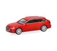 Herpa Miniatura del Coche Audi A6 Avant, Rojo, Escala 1:87, maqueta de colección, modelismo, Modelo alemán, Figura de plástico