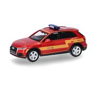 Herpa Miniatura del Coche Audi Q5 Städteregion Aachen/Brandschutz, Escala 1/87, maqueta de colección, modelismo, Modelo alemán, Figura plástico