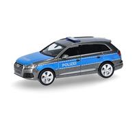 Herpa Miniatura del Coche Audi Q7 Polizei, Escala 1/87, maqueta de colección, modelismo, Modelo alemán, Figura plástico