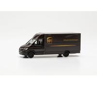 Herpa Miniatura del Coche de distribución de paquetería VW Crafter UPS, Escala 1/87, maqueta de colleción, modelismo, Modelo aleman, Figura plástico