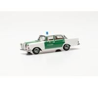Herpa Miniatura del Coche Mercedes-Benz 200 Heckflosse Policía Hamburg, Escala 1/87, maqueta de colleción, modelismo, Modelo aleman, Figura plástico