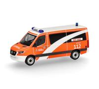 Herpa Miniatura del Coche Mercedes-Benz Sprinter 18 autobús Techo bajo Bomberos de Berlín/Médico de Emergencia, Escala 1/87, maqueta de colleción, modelismo, Modelo aleman, Figura plástico