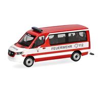 Herpa 098885 1:87 Mercedes-Benz Sprinter '18 Cubierta plana Autobús "Bombero