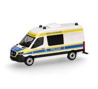 Herpa Miniatura del Coche Mercedes-Benz Sprinter '18 Halbbus Hochdach Polizei Nordrhein-Westfalen/Unfallaufnahme, Escala 1/87, maqueta de colleción, modelismo, Modelo aleman, Figura plástico
