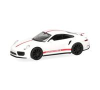 Herpa Miniatura del Coche Porsche 911 (991) Turbo, Blanco Carrara, Escala 1:87, maqueta de colección, modelismo, Modelo alemán, Figura de plástico