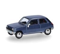Herpa Miniatura del Coche Renault R5, Azul Metalizado, Escala 1:87, maqueta de colección, modelismo, diseñado en Alemania, Figura de plástico