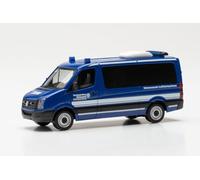 Herpa Miniatura del Coche VW Crafter Bus Flat Roof THW Freising (Bayern/Freising), Escala 1/87, maqueta de colleción, modelismo, Modelo aleman, Figura plástico