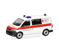 Herpa Miniatura del Coche VW T6.1 Bus DRK, Escala 1/87, maqueta de colección, modelismo, Modelo alemán, Figura plástico