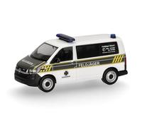 Herpa Miniatura del Coche VW T6.1 Bus Feldjäger, Blanco, Escala 1/87, maqueta de colección, modelismo, Modelo alemán, Military, Figura plástico