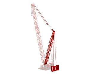 Herpa Miniaturmodelle GmbH Herpa 076753-Pluma Derrick para el vehículo Liebherr LR 1600/2 "Riga Mainz/Mammoet, Rojo, 76753 (076753)