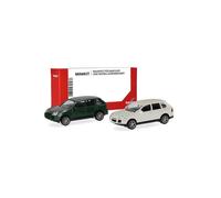 Herpa MiniKit 012836-002 - 1/87 Porsche Cayenne Turbo, Verde/Blanco - Nuevo