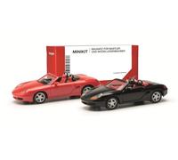 Herpa MiniKit Porsche Boxster S (2 Unidades), Miniatura a Escala 1:87, Kit para modelismo, plástico