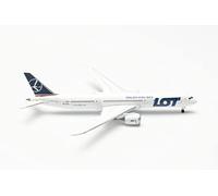 Herpa Modelo de avión Boeing 787-9 Dreamliner Lot Polish Airlines, Fiel a su Escala Original de 1:500 - Modelo de avión, Pieza de colección, decoración, sin peana, Miniatura de Metal