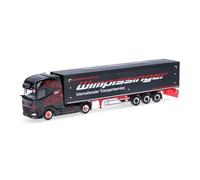 Herpa Modelo de camión DAF XG+ tráiler con Fondo Deslizante Wimpissinger (Austria/Thiersee), Miniatura a Escala 1:87, Pieza de colección, Fabricado en Alemania, plástico