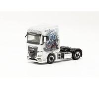 Herpa Modelo de camión Man TGX GX Tractor Lagoudakis 5/ Minotaurus, Fiel a su Escala Original de 1:87, Miniature de camión para dioramas, modelismo, Pieza de colección, decoración, de plástico