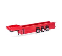 herpa Modelo de camión semirremolque de hormigón de 3 Ejes, Miniatura a Escala 1:87, Coleccionable, Fabricado en Alemania, plástico, Color: Rojo