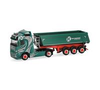 Herpa Modelo de camión Volvo FH GL 2020 tráiler basculante Kiefl Transport (Baviera/Weiding), Miniatura a Escala 1:87, Pieza de colección, Fabricado en Alemania, plástico