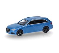 herpa Modelo de Coche Audi A4 Avant, Azul Turbo, Miniatura a Escala 1:87, Pieza de colección, Fabricado en Alemania, Modelo de plástico