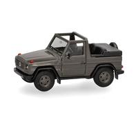herpa Modelo de Coche Puch G-Klasse, descapotable Ejército Suizo, Miniatura a Escala 1:87, Artículo de colección, Modelo de plástico