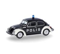 herpa Modelo de Coche Volkswagen (VW) Escarabajo 1303 "Polis (Suecia), Miniatura a Escala 1:87, artículo de colección, Modelo de plástico