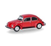 herpa Modelo de Coche VW Escarabajo 1303 "City, Rojo Ibiza, Miniatura a Escala 1:87, Pieza de colección, Fabricado en Alemania, Modelo de plástico