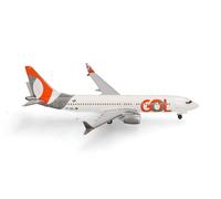 Herpa Modelo reducido avión GOL Linhas Aéreas Boeing 737 MAX 8 - PR-XMX, Miniatura a Escala 1:500, Pieza de colección, Modelo de avión sin Base, Metal