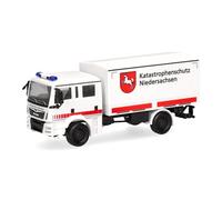 Herpa Modelo reducido camión Man TGM MzKW (vehículo polivalente) Protección Civil Baja Sajonia, Miniatura a Escala 1:87, Pieza de colección, Made in Germany, plástico