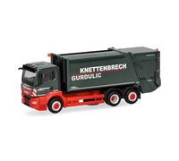 Herpa Modelo reducido camión Man TGS NN camión de Basura Faun VARIOPRESS Knettenbrech Gurdulic, Miniatura a Escala 1:87, Pieza de colección, Made in Germany, plástico