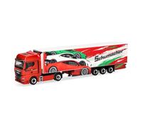 Herpa Modelo reducido camión Man TGX GX tráiler frigorífico Schumacher, Miniatura a Escala 1:87, Pieza de colección, Made in Germany, plástico