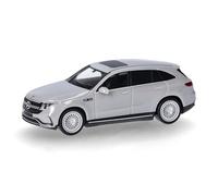 Herpa Modelo reducido Coche Mercedes-Benz EQC AMG, Gris señal, Miniatura a Escala 1:87, Pieza de colección, Made in Germany, Modelo de plástico