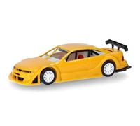 Herpa Modelo reducido Coche Opel Calibra Fase IV, Amarillo Solar, Miniatura Escala 1:87, Pieza de colección, Made in Germany, Modelo de Plástico