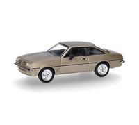 Herpa Modelo reducido Coche Opel Manta B, Blanco-Dorado, Miniatura a Escala 1:87, Pieza de colección, Made in Germany, Modelo de plástico