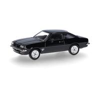 Herpa Modelo reducido Coche Opel Manta B, Negro, Miniatura a Escala 1:87, Pieza de colección, Made in Germany, Modelo de plástico