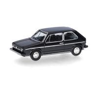 Herpa Modelo reducido Coche VW Golf I, Negro (Escala TT), Miniatura a Escala 1:120, Pieza de colección, Made in Germany, Modelo de plástico