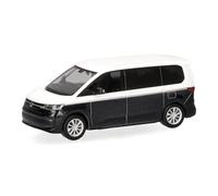 Herpa Modelo reducido Coche VW Multivan Bi-Color, Blanco Candy/Azul Starlight, Miniatura a Escala 1:87, Pieza de colección, Made in Germany, Modelo de plástico