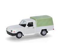 Herpa Modelo reducido Coche Wartburg 353 Trans ’85 con Lona, Gris Claro, Miniatura a Escala 1:87, Pieza de colección, Made in Germany, Modelo de plástico