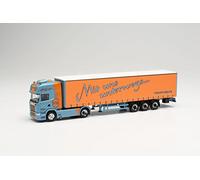 Herpa Scania R '13 TL 314800 - Sillin de Lona, Modelo MB Cargo, Modelo Coche, miniaturas, Coleccionable, Detalles detallados, Multicolor