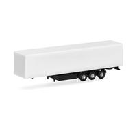 herpa Servicio de repuestos, Escala N, Remolque Cerrado de 3 Ejes, 2 Unidades, a Escala 1:160, Modelo en Miniatura, plástico