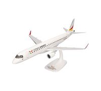 herpa Snap-Fit avión German Airways Embraer E190, Miniatura a Escala 1:100, Pieza de colección, Soporte, plástico Modelo de vehículo, (614214)