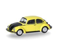 herpa Volkswagen (VW) Escarabajo 1303 "El Corredor Amarillo y Negro, Miniatura a Escala 1:87, Artículo de colección, Modelo de plástico