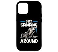 Herpetología de Reptiles Amante del Lagarto de la Lengua Azul Skink Carcasa para iPhone 12/12 Pro