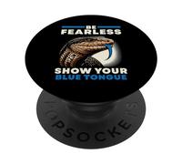 Herpetología de Reptiles Amante del Lagarto de la Lengua Azul Skink PopSockets PopGrip Adhesivo
