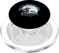 Herpetología de Reptiles Amante del Lagarto de la Lengua Azul Skink PopSockets PopGrip para MagSafe
