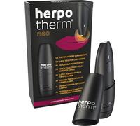 herpotherm neo para herpes labial; funciona con calor concentrado; el bolígrafo térmico original para herpes; hasta 200 aplicaciones posibles con un juego de pilas incorporado en el dispositivo