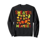 Herr Dame Kind Spruch Sweater Weather Blätter Design Bäume Sudadera