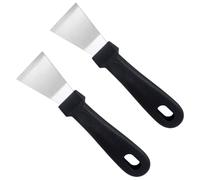 Herrador de limpieza de 2 piezas, herramienta de raspador de estufa de acero inoxidable multifuncional, elimina rápidamente las manchas de tierra, adecuadas para baldosas, paredes, vidrio, negro cu