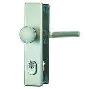 Herraje de protección KLN 314 ZS (Puerta de entrada del apartamento, Alpaca, Grosor de la puerta: 37 mm - 47 mm, Botón exterior, manilla interior)