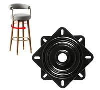 Herraje giratorio universal para muebles, placa giratoria 360°, plato giratorio de carga pesada, rodamiento de bolas, 123 x 123 x 2 mm, plato giratorio cuadrado, plato giratorio, capacidad de carga de