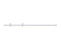 Herraje para puerta corredera de 200 cm, acero blanco, tirador de puerta corredera de alta calidad para interior/exterior, duradero e inoxidable, fácil montaje para puertas modernas