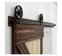 Herraje para Puerta Corredera Kit, Kit de herrajes for puertas corredizas de Granero, resistente, suave y silencioso, fácil de instalar, ajuste de Panel de puerta única, rueda grande única(14FT-426CM)